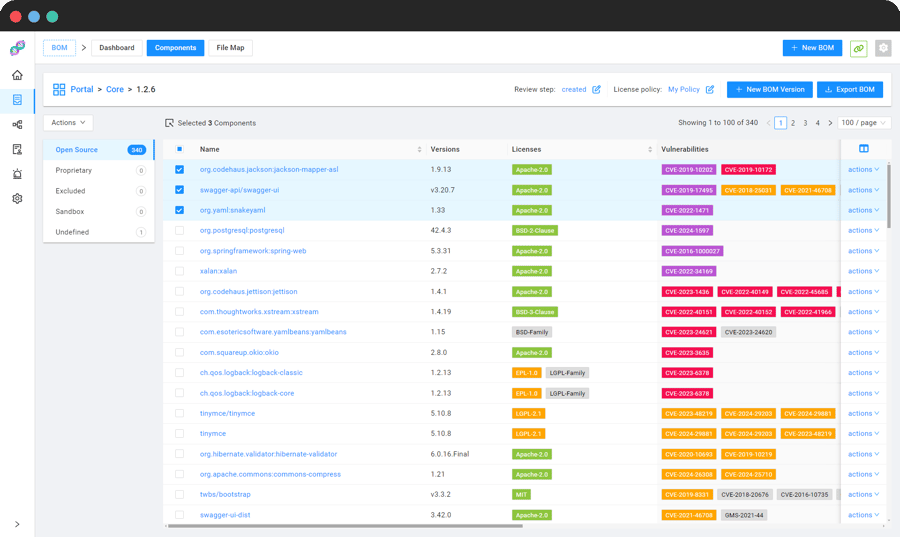 Component data